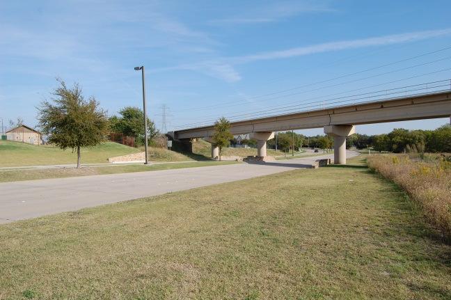 Dallas campus. The slightly elevated track is also visible; especially as it passes over Synergy Park Boulevard and West Renner Road (refer to Figure 3-12).