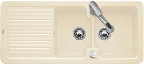 CONDOR 80 BULIT-IN SINKS The sink is reversible For surface-mounted installation Minimum width of undersink cabinet: 80 cm 2 basins, closable Registered design Ref.
