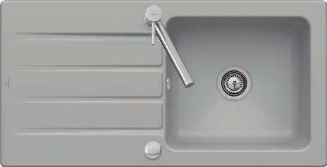 ARCHITECTURA 60 The sink is reversible For surface-mounted installation Minimum width of undersink cabinet: 60 cm BULIT-IN SINKS Ref.
