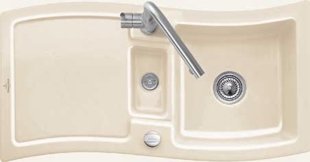 NEWWAVE 60 The sink is reversible For surface-mounted installation Minimum width of undersink cabinet: 60 cm Registered design BULIT-IN SINKS Ref.