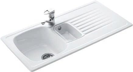 TARGA 60 The sink is reversible For surface-mounted installation Minimum width of undersink cabinet: 60 cm Registered design BULIT-IN SINKS Ref.