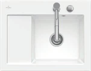SUBWAY 45 COMPACT Available with bowl on the right or left-hand side For surface-mounted installation Minimum width of undersink cabinet: 45 cm BULIT-IN SINKS Ref.