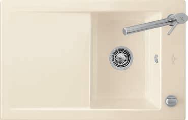 TIMELINE 45 FLAT The sink is reversible For flush-fit installation in natural stone or artificial stone countertops Minimum width of undersink cabinet: 45 cm Natural stone countertop: min.