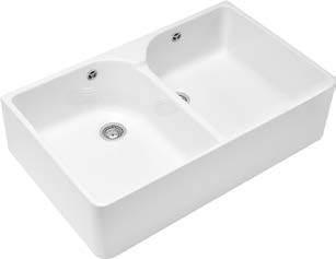 FARMHOUSE 80 Registered design Ref. Description (for XX, please enter colour number) 01 6331 95 XX Double-bowl sink 349,00 Classicline 01 White alpin Ref.