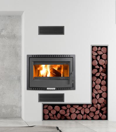 Vermiculite Vermiculite insulates and protects the metal firebox of the heater from temperatures up to 800 degrees. The vermiculite baffle also prevents heat being lost into the flue.