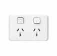 space Hettich Sensys soft close hinges to kitchen cabinetry doors Clipsol Iconic Switches and double power points to all rooms and single power points to appliances (white switch and cover plate)