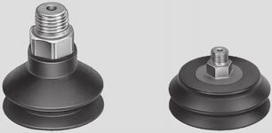 Suction cups VASB- -NBR, bellows Function -N- Diameter 8 125 mm -Q- Temperature range 20 +80 C General technical data Suction cup diameter [mm] 8 15 30 40 55 75 100 125 Vacuum connection M5 Gx Gx G¼