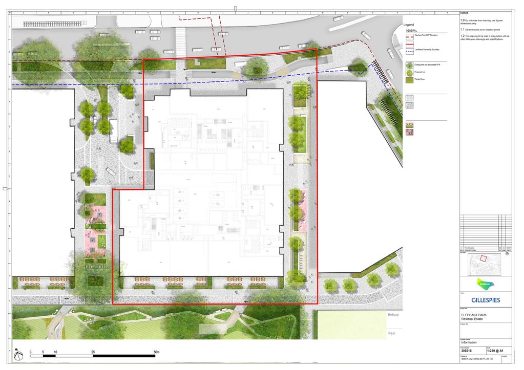 H - - MP - Elephant Park Public Realm RO EY DN NEW KENT ROAD E AC PL The public realm has been designed to create an environment which is easy to move through, accessible to all, safe and playful.
