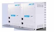 modules can be combined 8~72HP All DC inverter compressors All DC fan motors Heat pump, cannot be combined 7~32HP DC inverter compressor + fixed