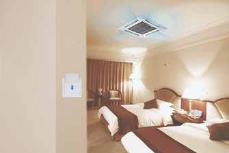 Simple, compact and easy to operate unit, suitable for uesing in hotel bedrooms. Key card cooperates with wired controller to control A/C.
