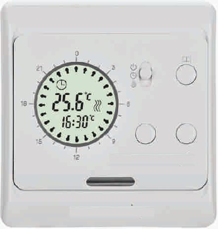 E6... Heating Thermostat with LCD Screen Programming heating thermostat with LCD screen,which has manual mode and clock-controlled programme mode.