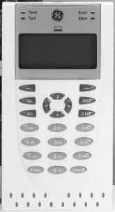 This LCD keypad displays system status messages, programming menus, and all other system options.