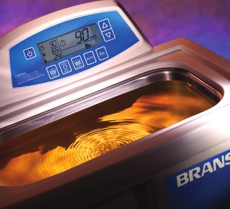 Bransonic Ultrasonic Baths Branson s innovations include our signature elevated control panel, positioned above and behind the bath to avoid damage and increase operator safety.