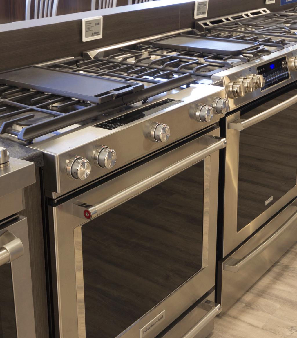 Gas Cooking How to Buy Range buying may seem confusing, but look at it this way: The basic range is freestanding with four burners The upgrades are a fifth burner, convection, warming drawer, griddle