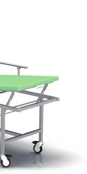 green; other colors available: page 112 movable side barriers couch on castors with diameter 100 mm,
