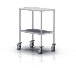 03 INSTRUMENT TABLES TRUMENT T LES 2-202 Treatment trolley table made of stainless steel 1.