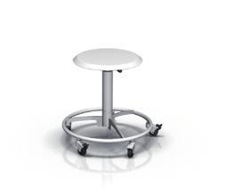 10 l round metal seat diameter of the seat: 360 mm gas spring supported height adjustment by hand lever three arm