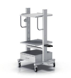 2-560 Trolley for medical devices 2-561 Trolley for medical devices 2-562 Trolley for medical devices 6 two adjustable shelves and one drawer in lower part of trolley height of the drawer: -