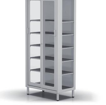 08 MEDICAL E AND STORAGE CABINETS 2-262 Medical cabinet 2-266 Medical cabinet 2-268 Medical cabinet two full sliding doors, with lock and handle five adjustable stainless steel shelves cabinet with