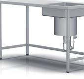 mm upraise table top edges base mounted on 140 mm adjustable legs with one bay with gypsum clarifier bay dimensions: 450x450x150 mm one full, wing door cabinet