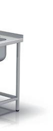 10 MEDICAL WORKING TABLES 2-390 2-391 Working table 2-392 Working table 2-393 Working table back edge of table upraised to 40 mm sink with plastic siphon on one side of the table top; dimensions:
