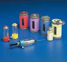 Color Coded Vial Shields Color coding is the easiest way to avoid a mix up. These vial shields are compatible with most radiopharmaceutical vials. The body of the vial is constructed of.