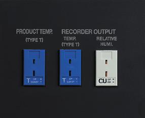 OPTIONS Recorder output terminal Temperature, humidity Output terminals for chamber tempera-ture and humidity.