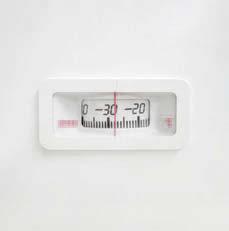 Roller bars are available as an optional accessory. Fitted underneath the freezer, these make cleaning beneath and behind the freezer easier. Analogue temperature display.