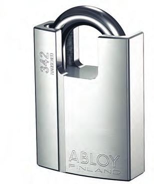 The ABLOY Padlocks range 5 PL362 STEEL PADLOCK WITH RAISED SHOULDERS Grade 6 For applications where maximum security is required.