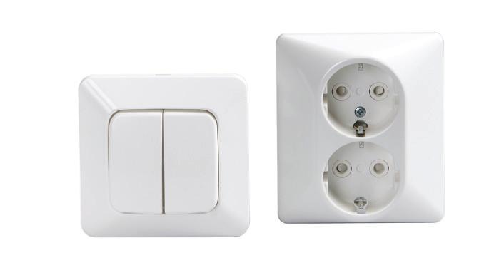 Socket outlets with lights provide dim light for corridors The single outlet also