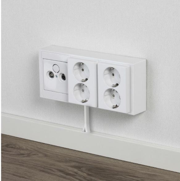 Flush and surface mounted outlet combinations The Impressivo