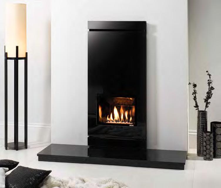 E-Studio TM Conventional and Balanced flue high efficiency UP TO 82% High efficiency fire with virtually invisible glass front Radiant heating - plus convection system for added efficiency Heat