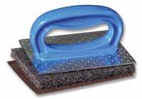 Green medium duty pad: with polishing abrasive, heat resistant up to 176 C. Thin web suited to cleaning hard to reach areas. Use to remove grease and food soil between coils and on flat surfaces.
