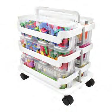 LIFT, STACK & LOCK STACK MULTIPLE CADDY ORGANIZERS Stackable Caddy Organizer Essential for bringing supplies with you or organizing a small