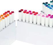 Holds up to 80 of your favorite markers, pens or other long-stemmed
