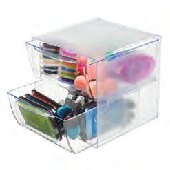 8 Stackable Cube Organizer Transparent organizers keep your workspace clutter-free and supplies
