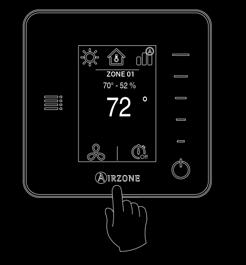 Displays the linked the zones and allows you to select the secondary control dampers associated with the thermostat. Menu Mode. The thermostats can be set in Basic or Advanced mode.
