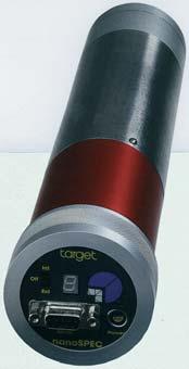 receiver with Nanospec portable gamma spectrometer and pole mounting system.