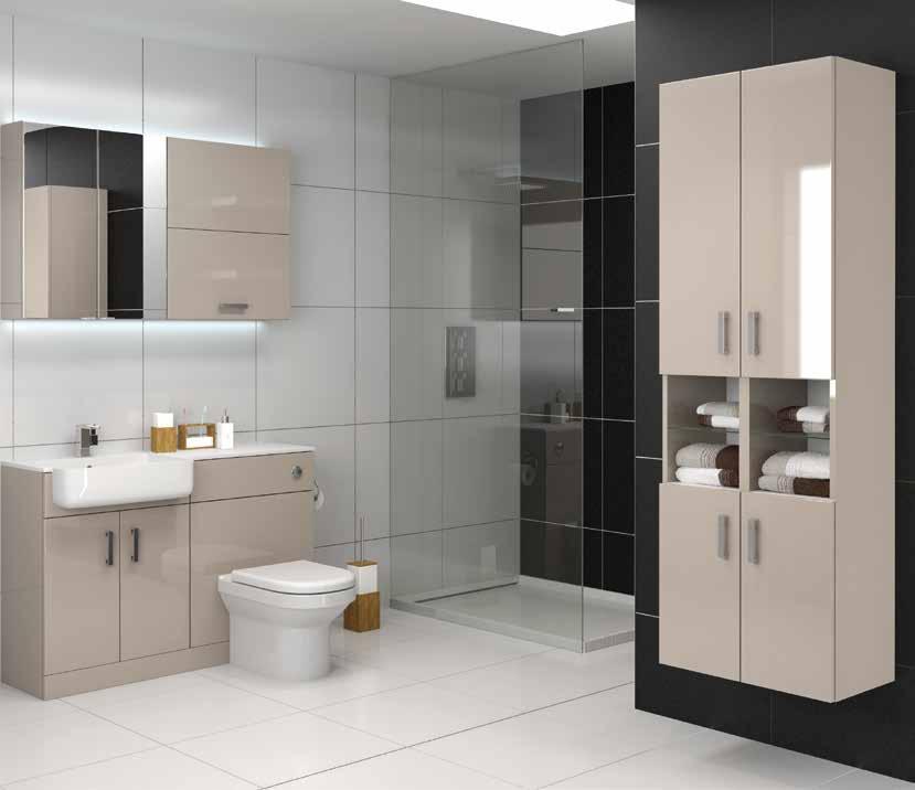 luxurious tone for a modern bathroom.
