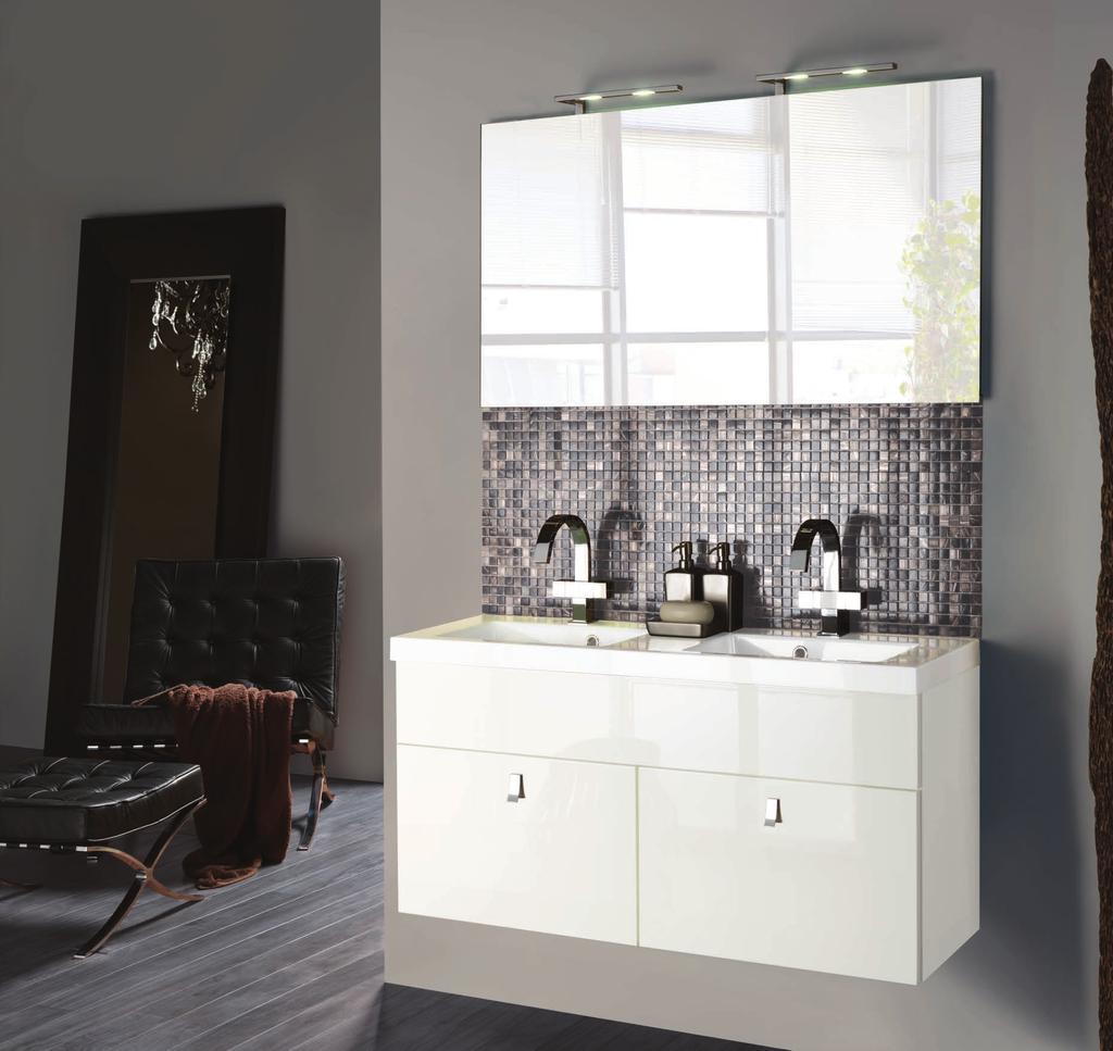 image gloss white Image White high gloss door on the 1200mm basin cabinets in White Gloss with