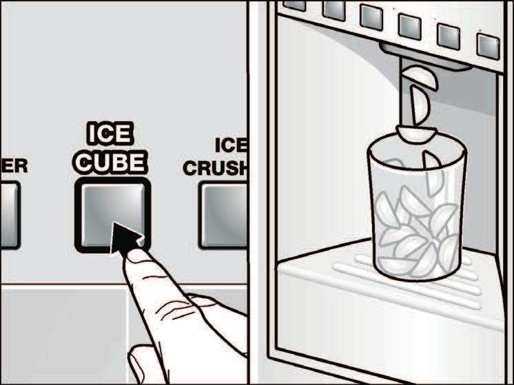 If the ice has not been used for a prolonged period, pour all ice cubes out of the container and also discard the ice produced within the next 24 hours.