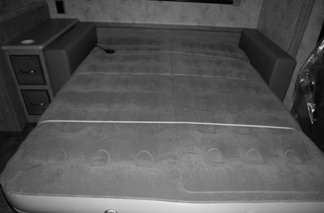 SECTION 9 FURNITURE AND SOFTGOODS Air Mattress Hand Control (Located on the back side of the sofa) 5. Unfold the air mattress so it is covering the sofa bed. 7.