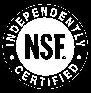 International against NSF/ANSI Standard 44 for hardness reduction and efficiency, and certified to NSF/ANSI Standard 372.