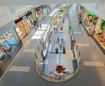 Ventilation and air conditioning of the mall areas is provided by air handling units linked to a Daikin chiller. Offices in the supermarket and bowling alley are served by VRV III heat pump systems.