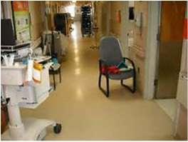 inches in areas where there will not be stretcher or bed movement for access to care or as part