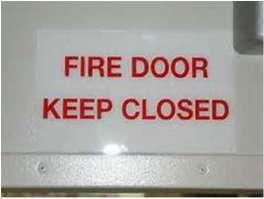 as to impair or otherwise interfere with the proper operation of the fire door. MICHAEL L. SAVAGE, LLC. TRAINING & EDUCATION 75 703.1.