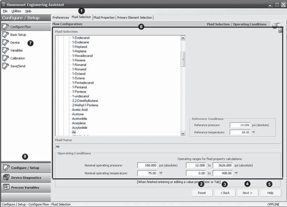 6.2 Basic navigation overview Figure 9. Engineering Assistant Basic Navigation Overview A F G H B C D E The Engineering Assistant software can be navigated in a variety of ways.