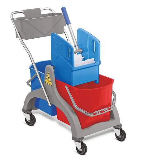 PLASTIC DOUBLE BUCKET CLEANING CART Plastic body made of 1st class original material 2 pieces 25 It