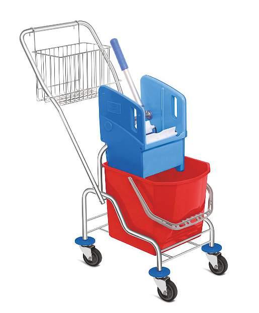 quality 2 pieces 25 It blue and red bucket 1 piece plastic mop wringing press 4 pieces of double