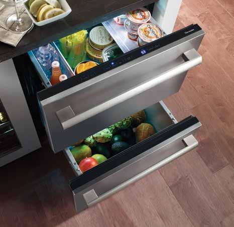 DOUBLE DRAWER REFRIGERATOR FEATURE HIGHLIGHTS CUSTOMIZABLE COOLING MODES Drawers feature three easy, customizable cooling modes.